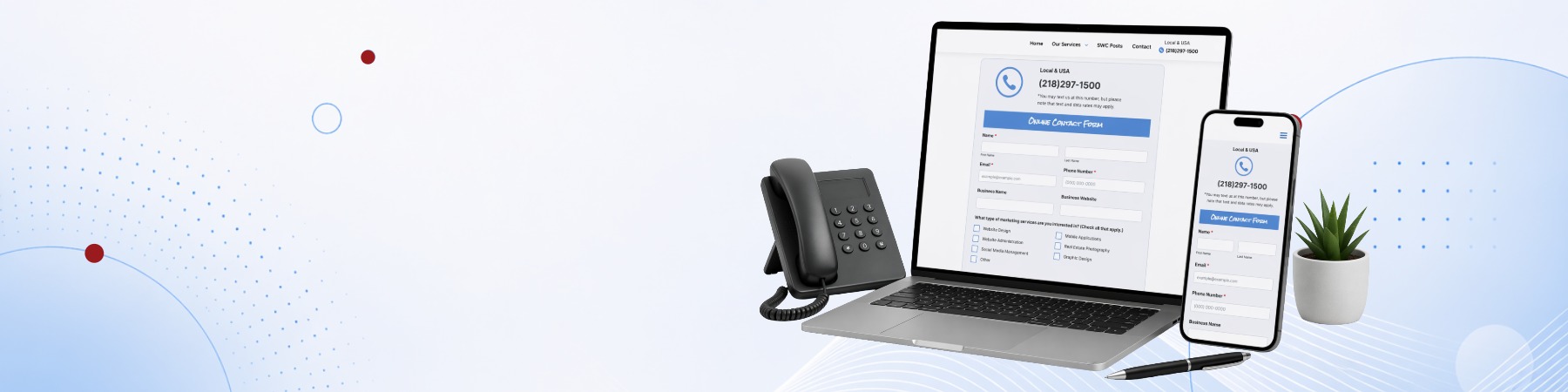 Easily contact Simple Website Creations to get marketing help such as websites and mobile applications.