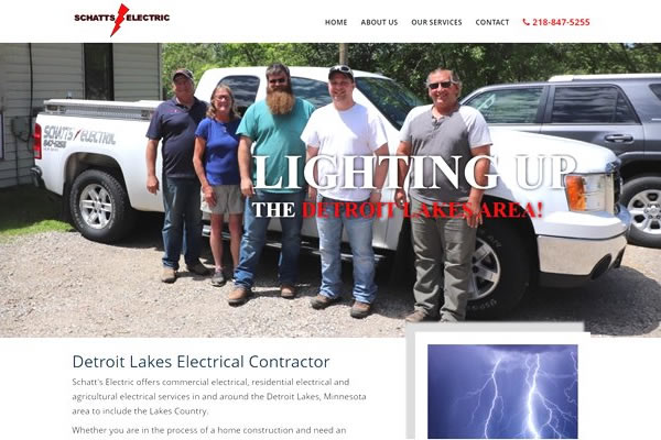 Websites for electricians in Fargo, Moorhead, and Detroit Lakes.