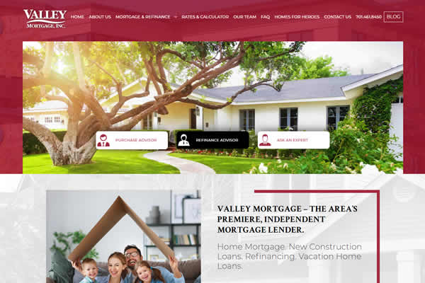 Websites for professional organizations such as mortgage companies.