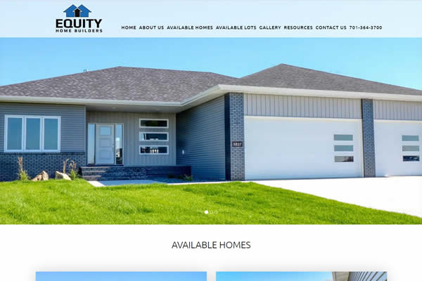 Equity Home Builders Website