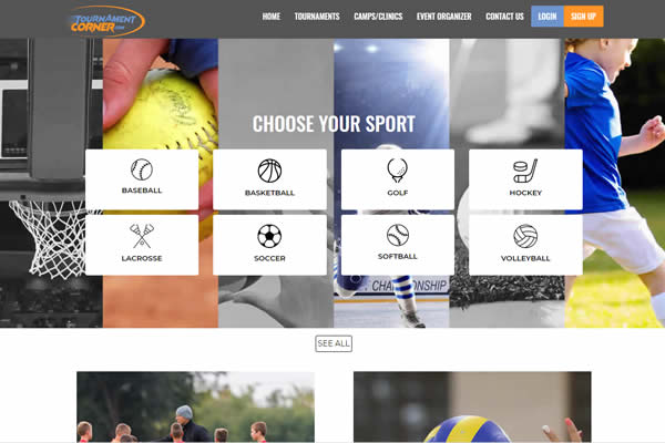 Custom built websites for sports entities.